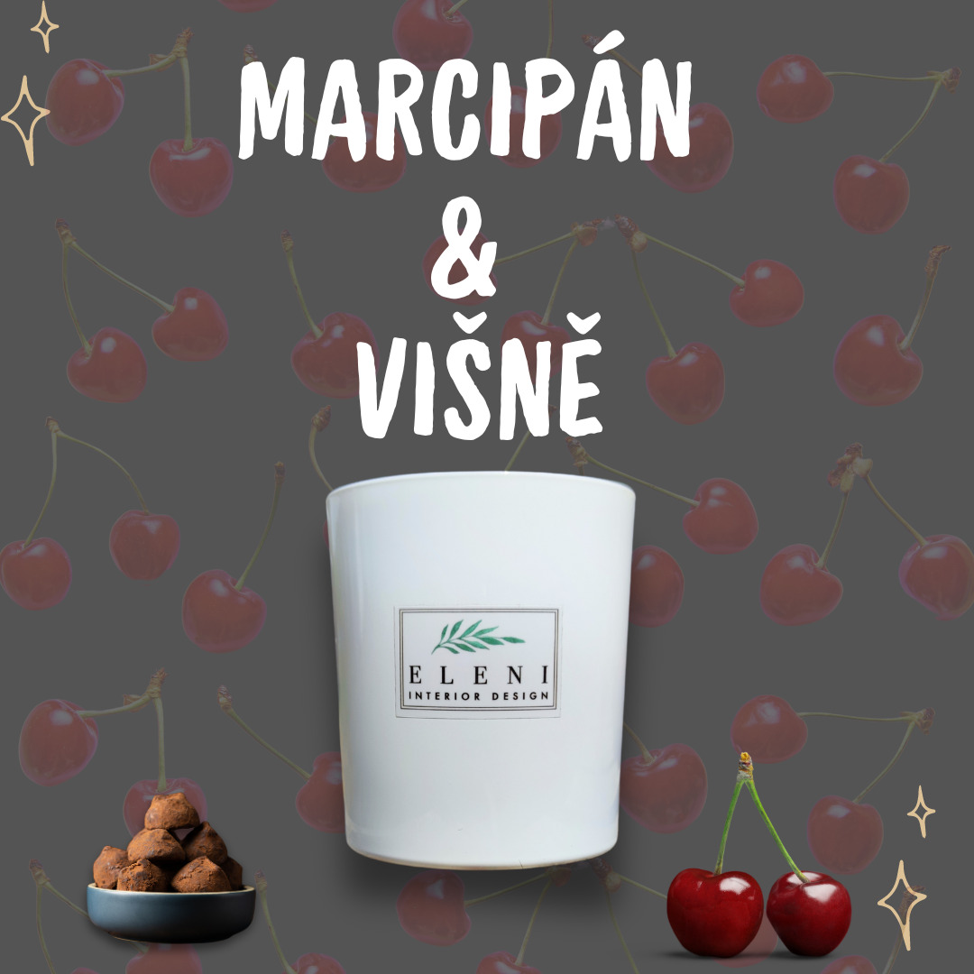 Piškotový dezert s marcipánem a višněmi